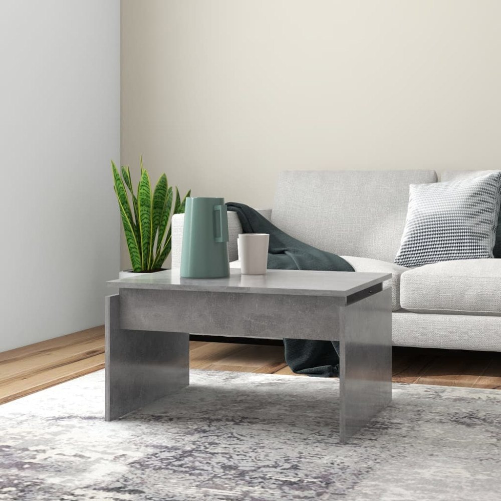vidaXL Soffbord betonggrå 68x50x38 cm konstruerat trä
