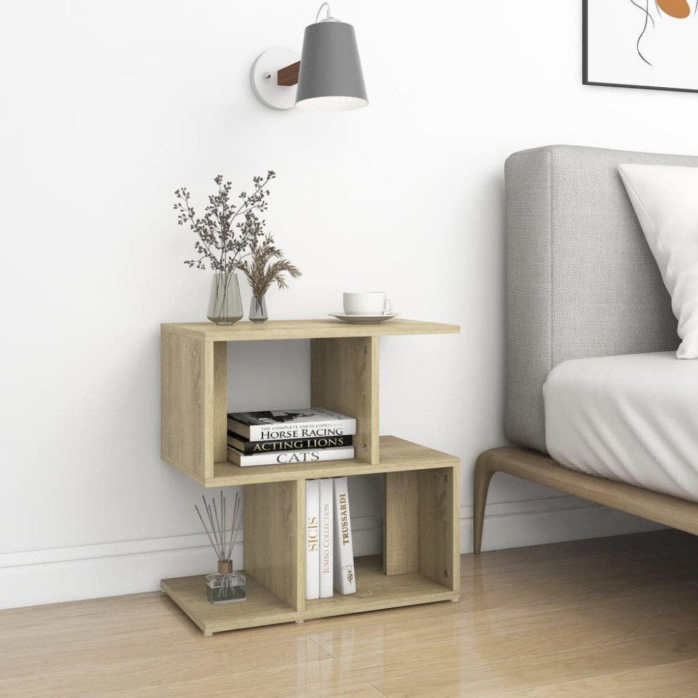vidaXL Sängbord 2 st sonoma-ek 50x30x51,5 cm konstruerat trä