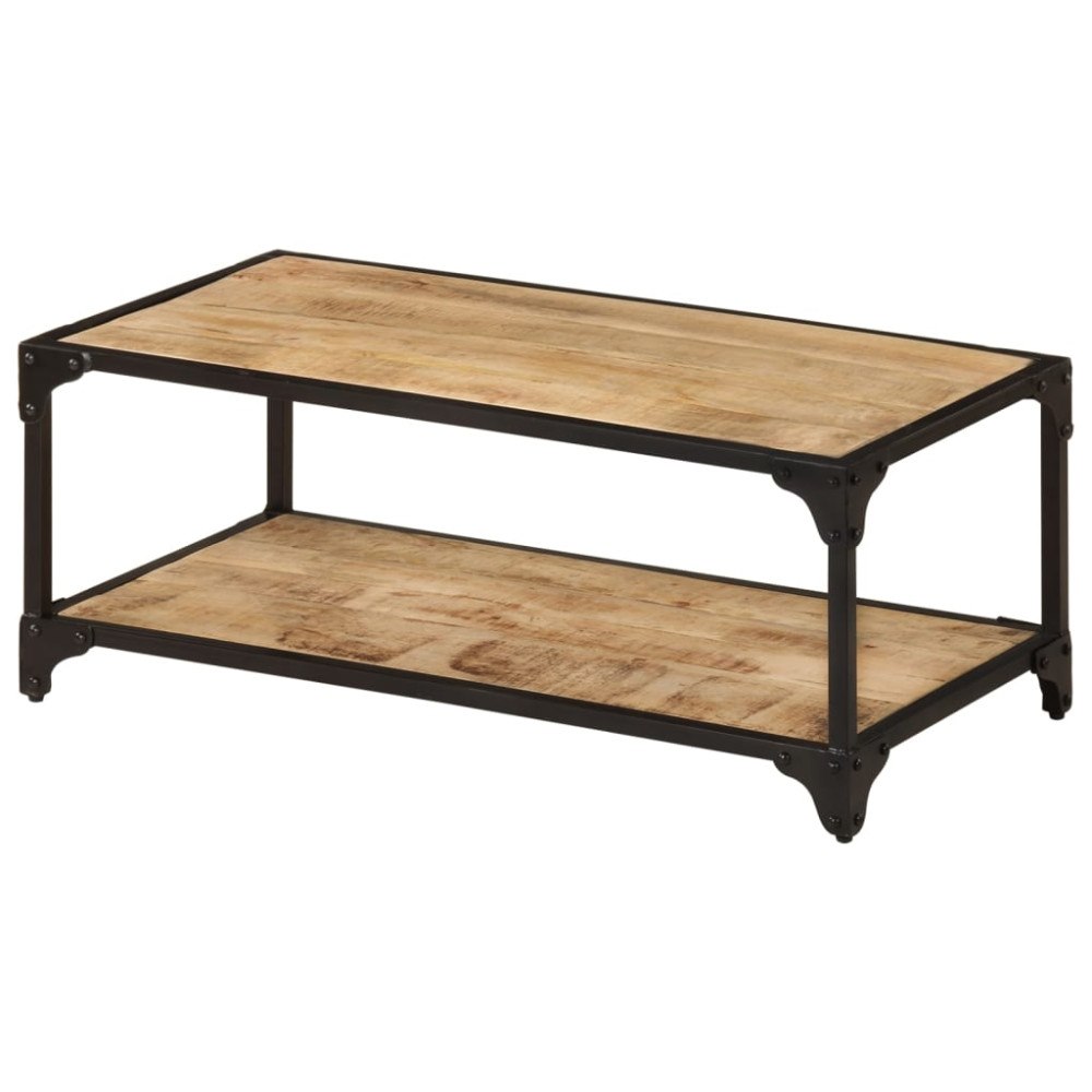 vidaXL Soffbord 90x45x35 cm massivt grovt mangoträ
