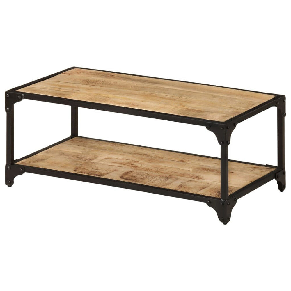 vidaXL Soffbord 90x45x35 cm massivt grovt mangoträ