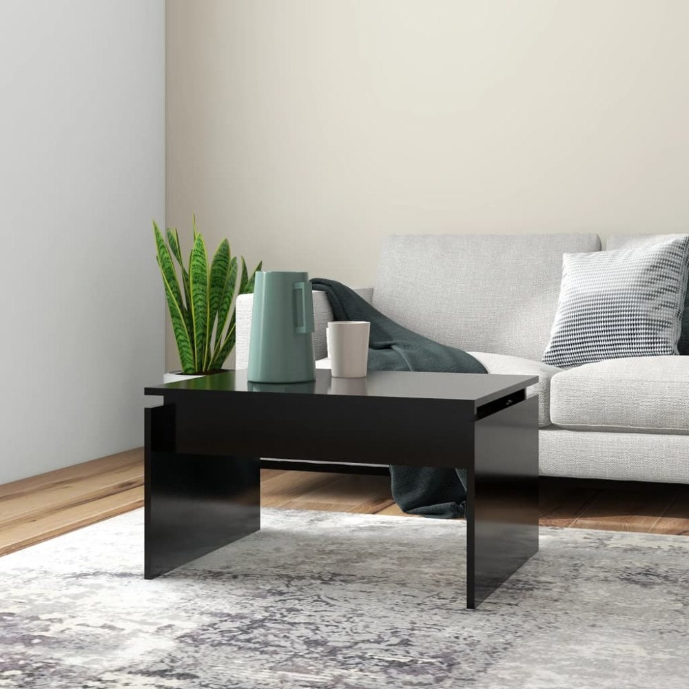 vidaXL Soffbord svart 68x50x38 cm konstruerat trä