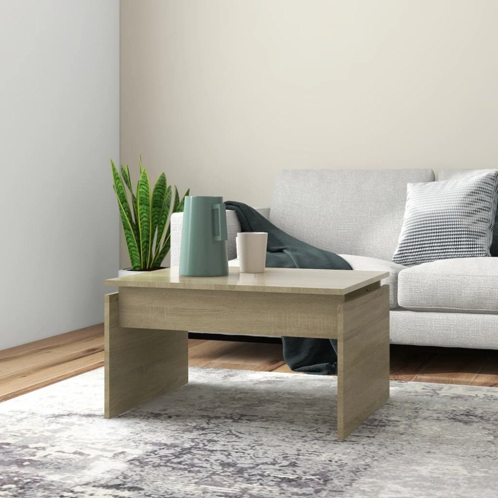 vidaXL Soffbord sonoma-ek 68x50x38 cm konstruerat trä