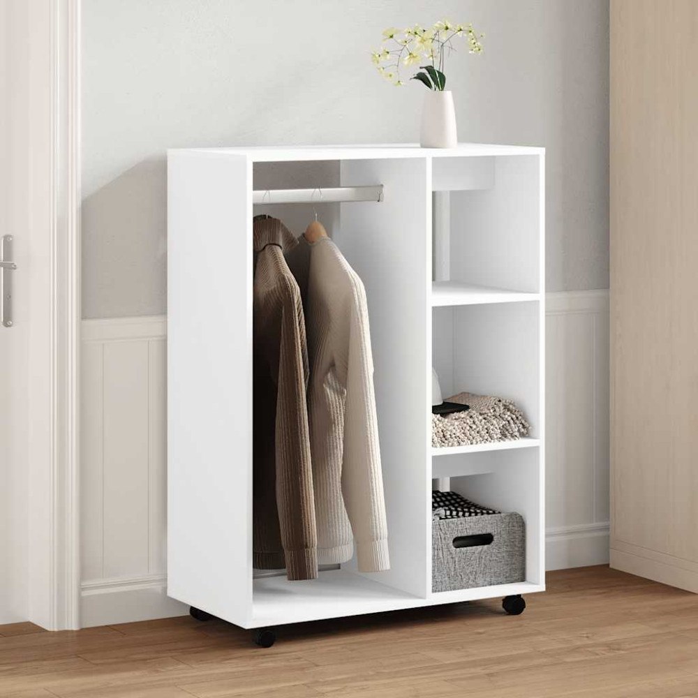 vidaXL Klädhängare vit 80x40x110 cm konstruerat trä