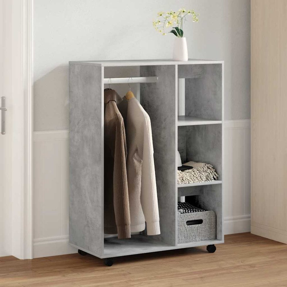 vidaXL Garderob betonggrå 80x40x110 cm konstruerat trä