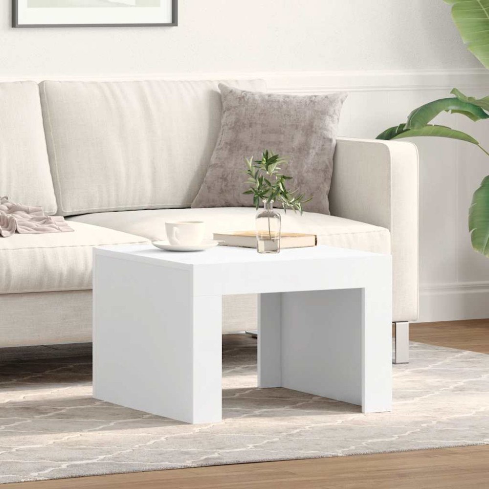 vidaXL Soffbord vit 50x50x35 cm konstruerat trä