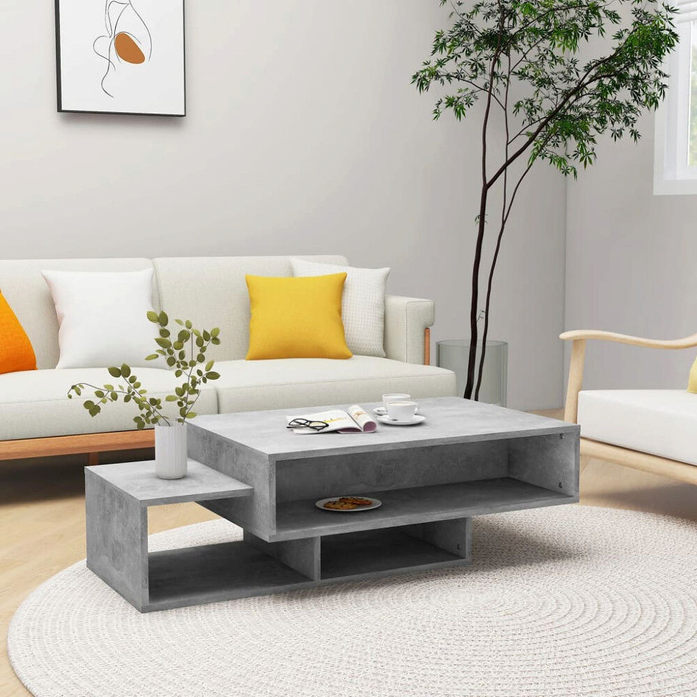 vidaXL Soffbord betonggrå 105x55x32 cm konstruerat trä