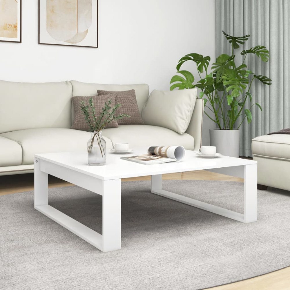vidaXL Soffbord vit 100x100x35 cm konstruerat trä