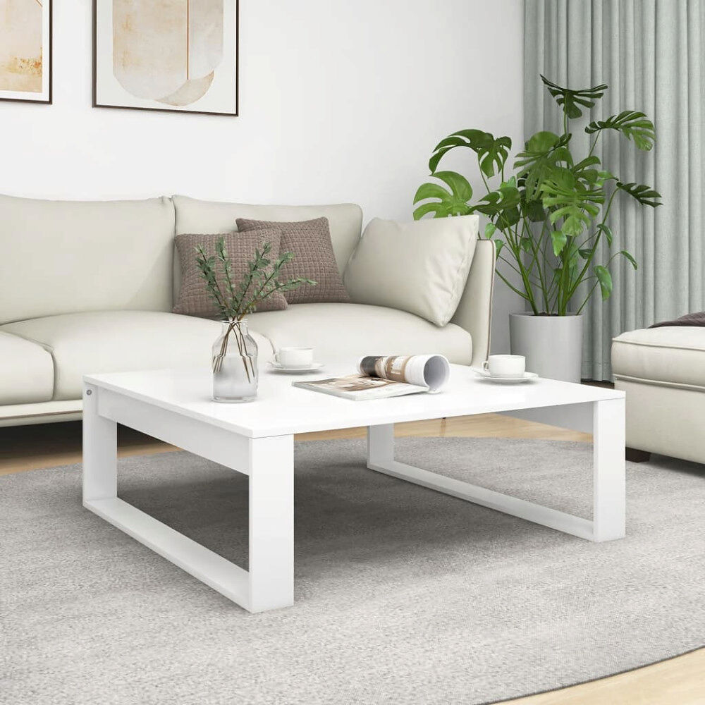 vidaXL Soffbord vit 100x100x35 cm konstruerat trä