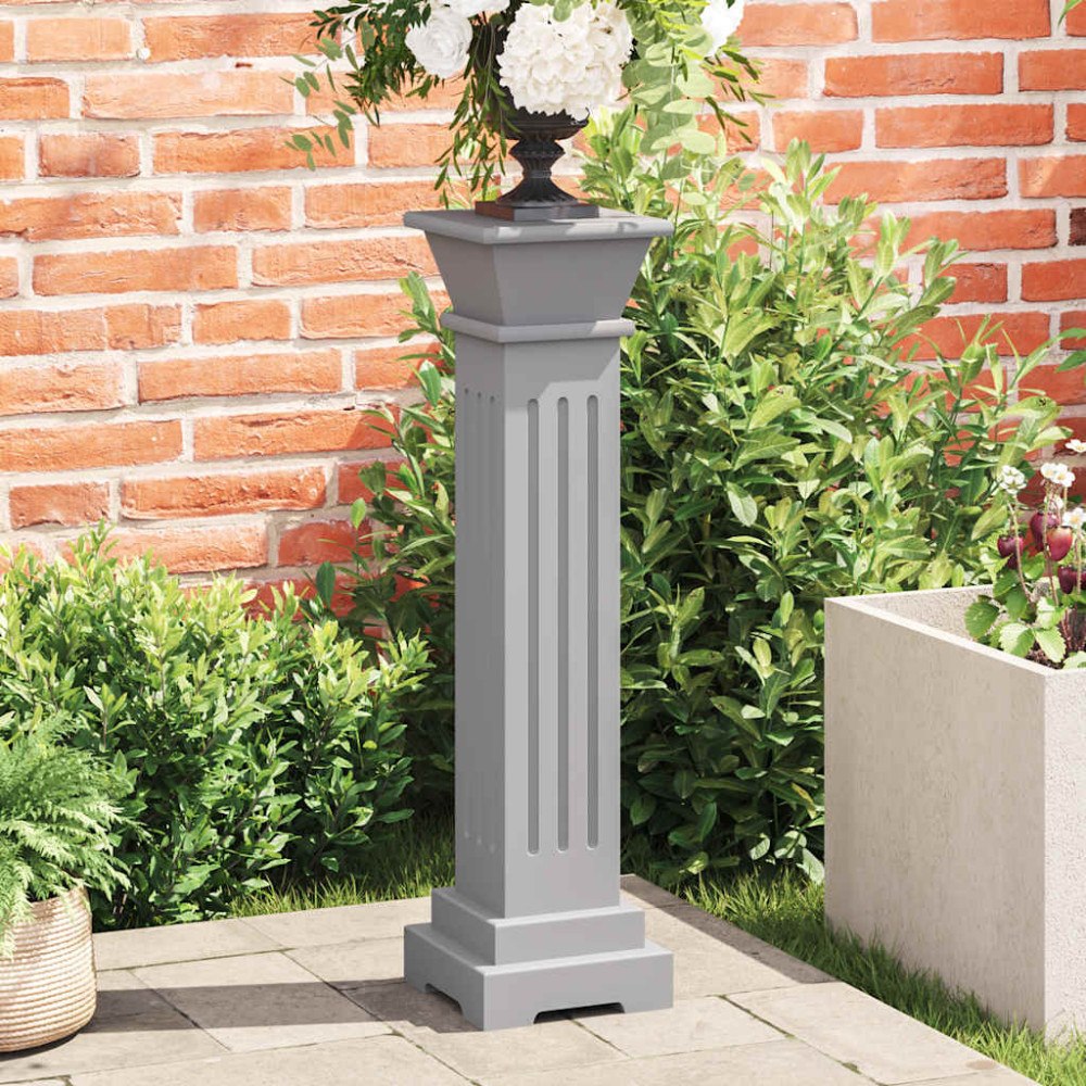 vidaXL Klassisk blompelare grå 17x17x66 cm MDF