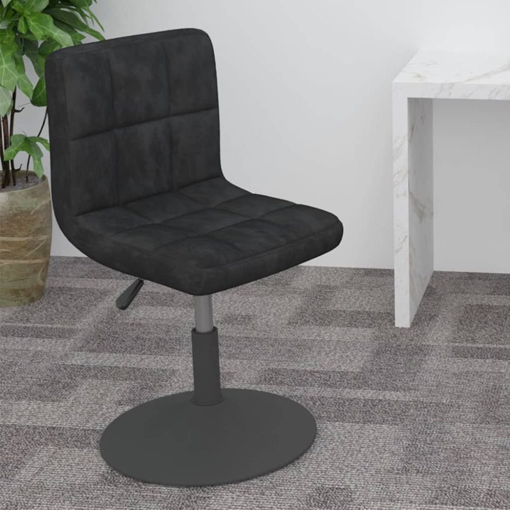 vidaXL Vridbar barstol svart sammet