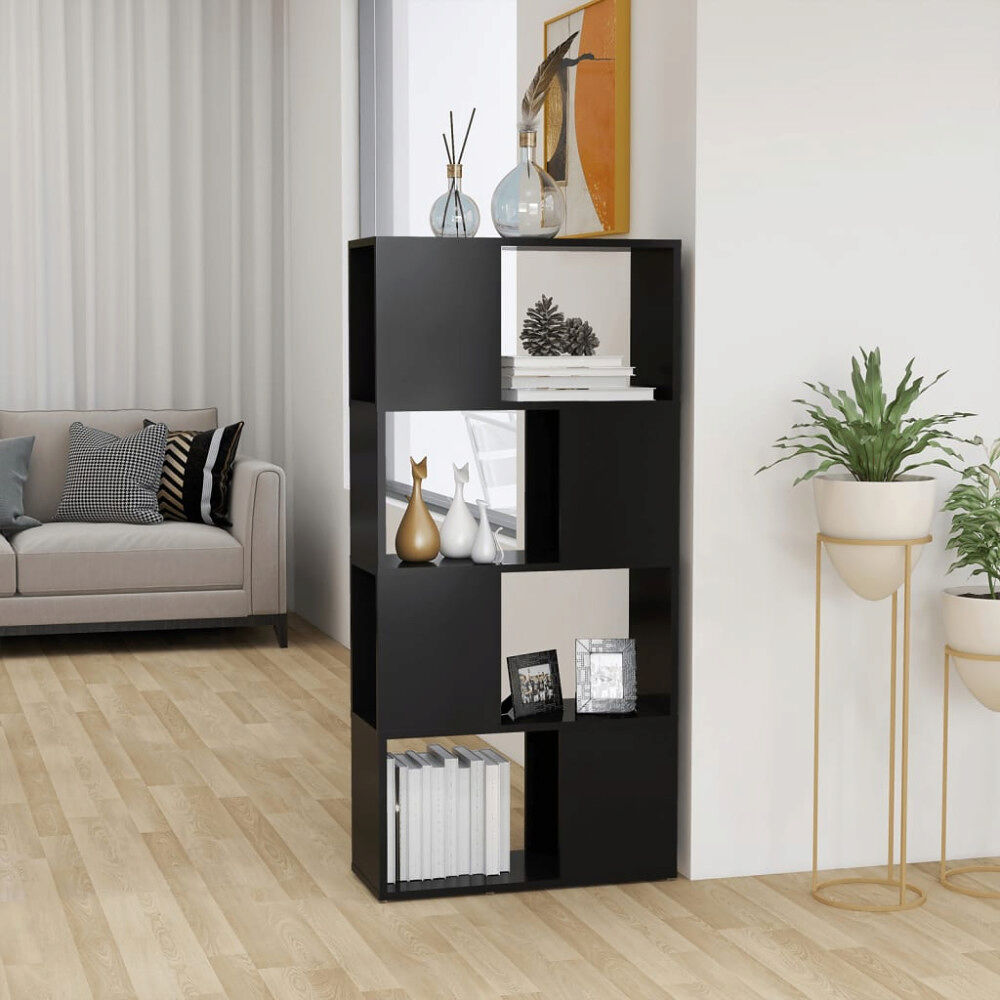 vidaXL Bokhylla Rumsavdelare grå 60x24x124,5 cm konstruerat trä