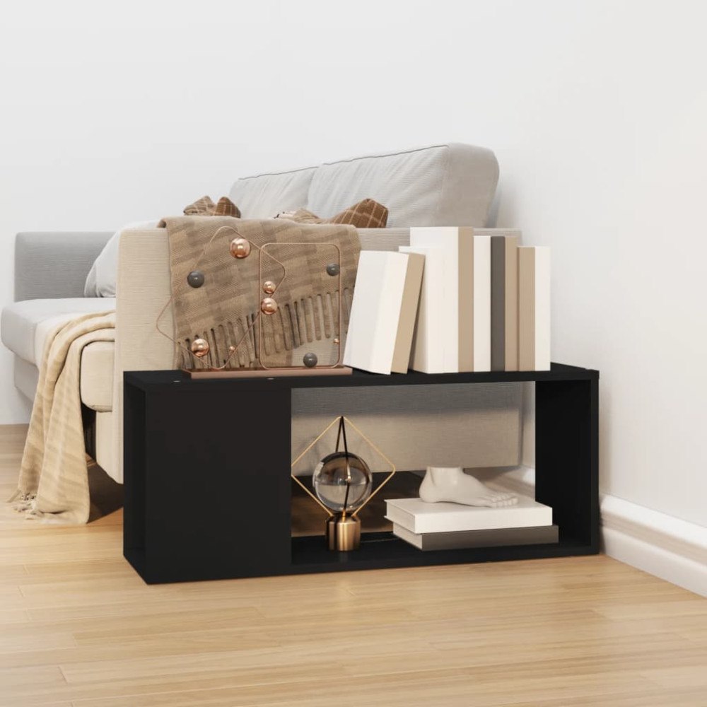 vidaXL TV-bänk svart 80x24x32 cm konstruerat trä