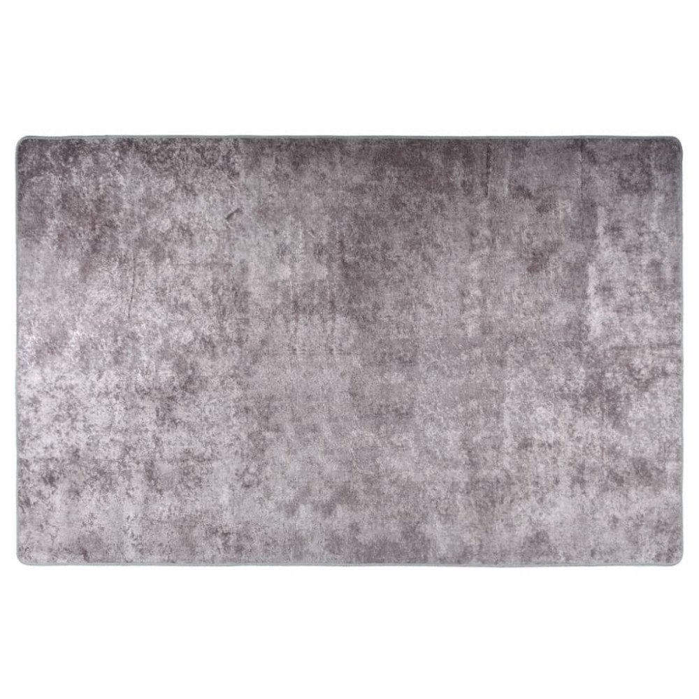 vidaXL Matta tvättbar 80x150 cm grå