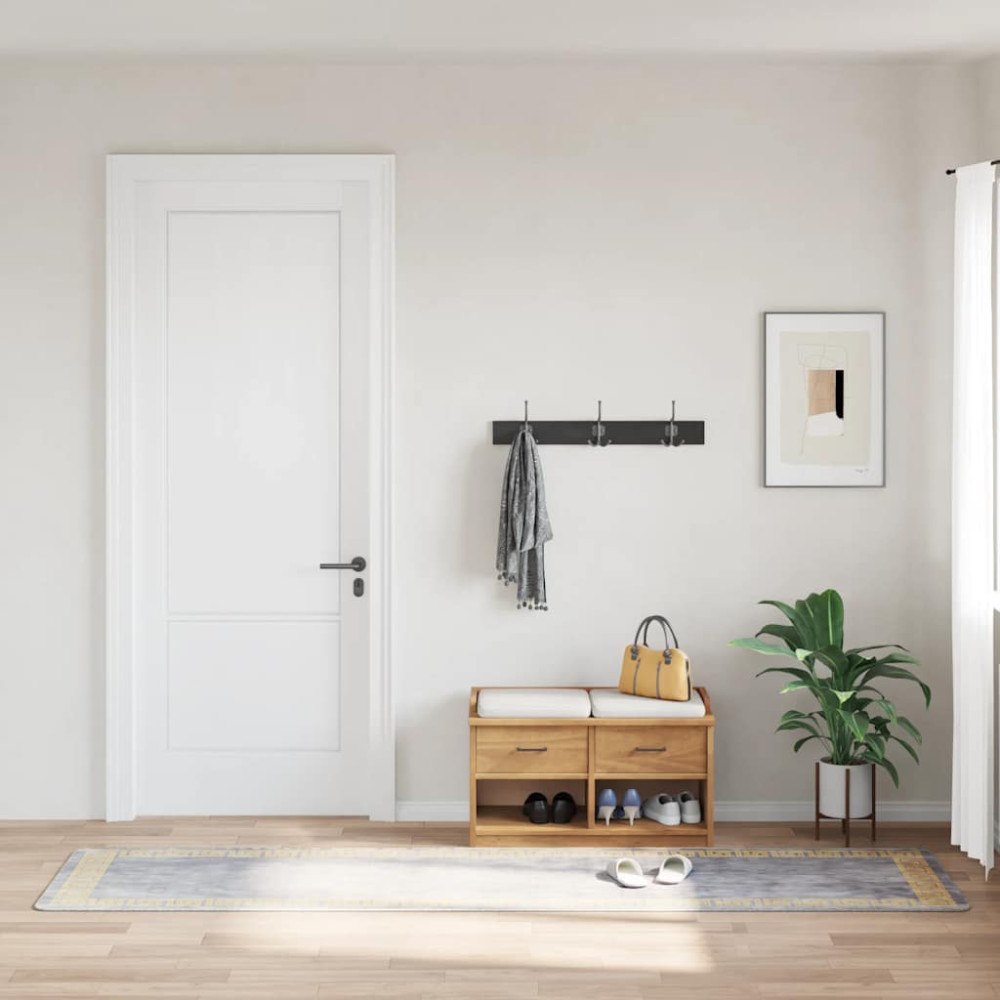 vidaXL Matta tvättbar 80x300 cm grå