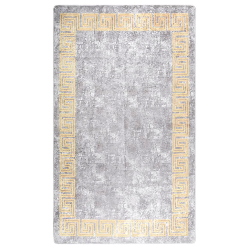 vidaXL Matta tvättbar 120x180 cm grå halkfri