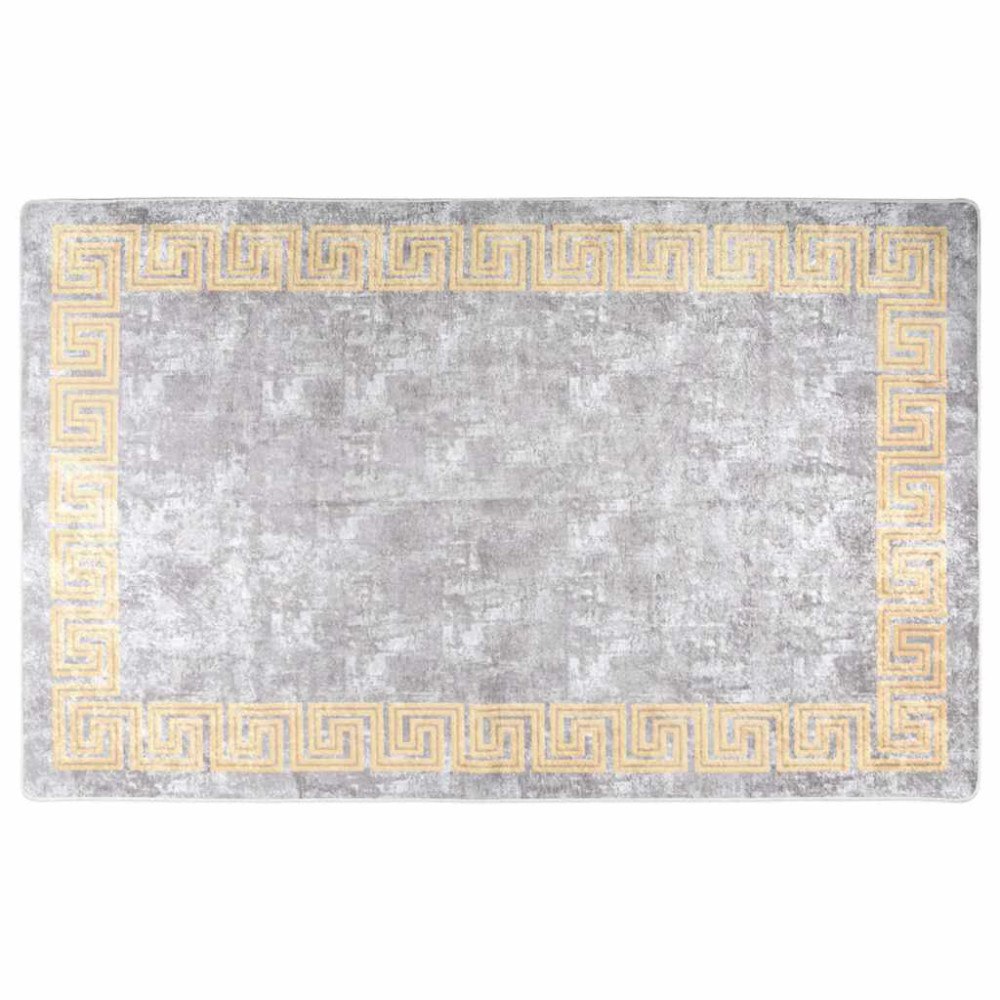 vidaXL Matta tvättbar 160x230 cm grå