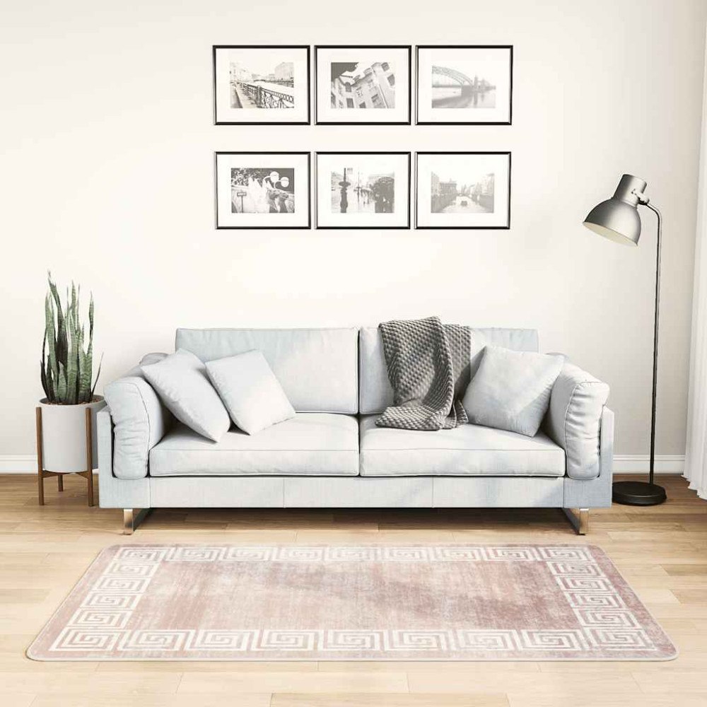 vidaXL Matta tvättbar 80x150 cm beige