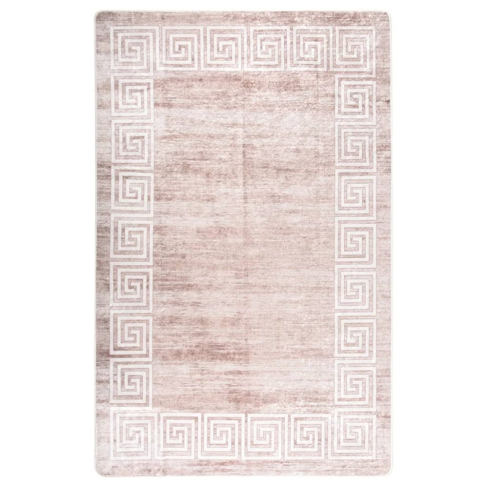 vidaXL Matta tvättbar 80x150 cm beige halkfri
