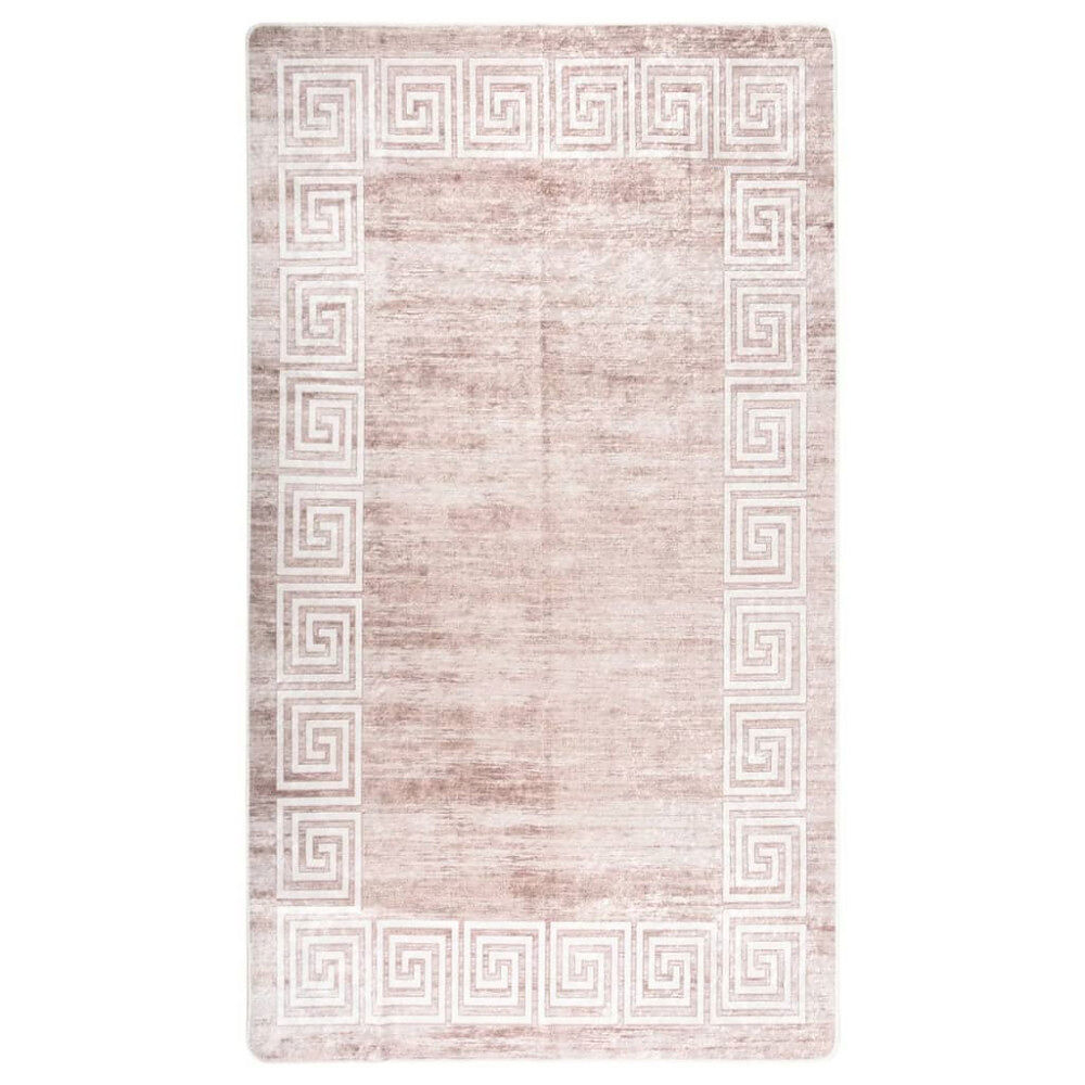 vidaXL Matta tvättbar 190x300 cm beige halkfri