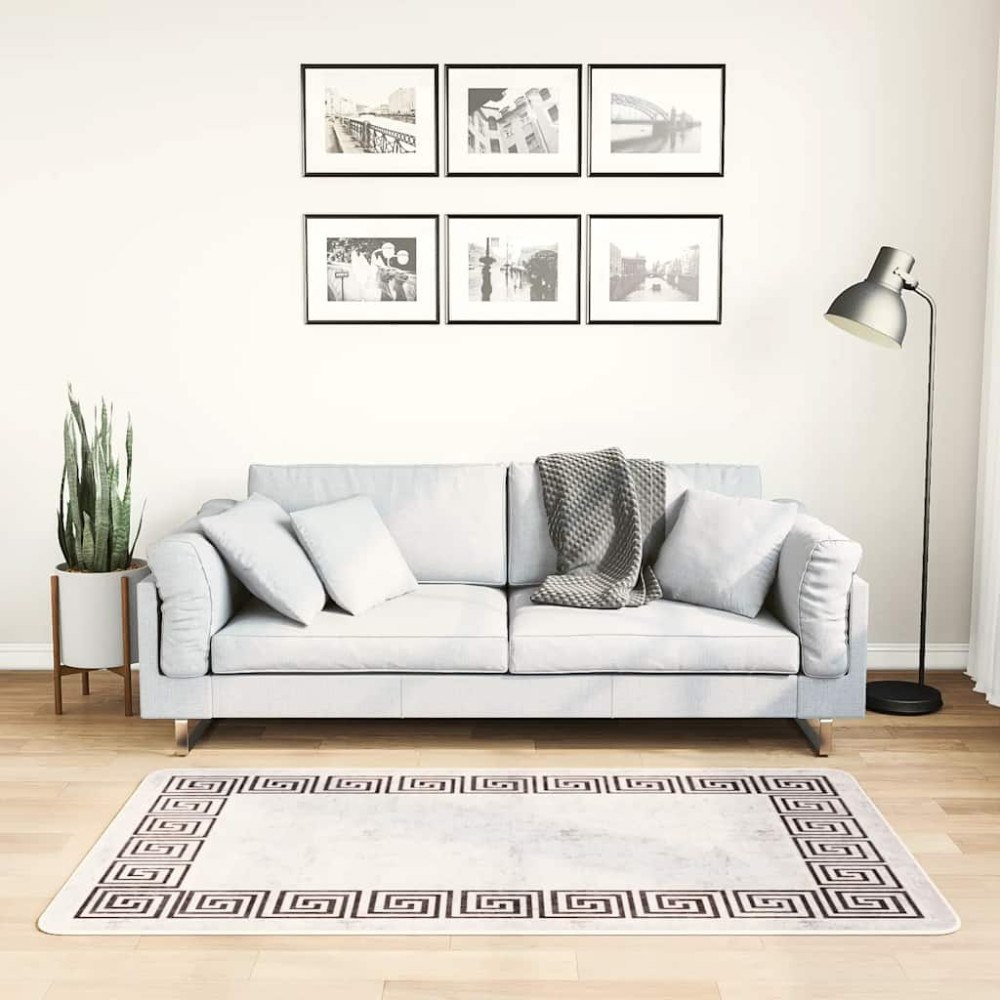 vidaXL Matta tvättbar 80x150 cm ljusbeige