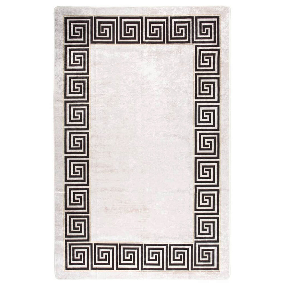 vidaXL Matta tvättbar 80x150 cm ljusbeige halkfri