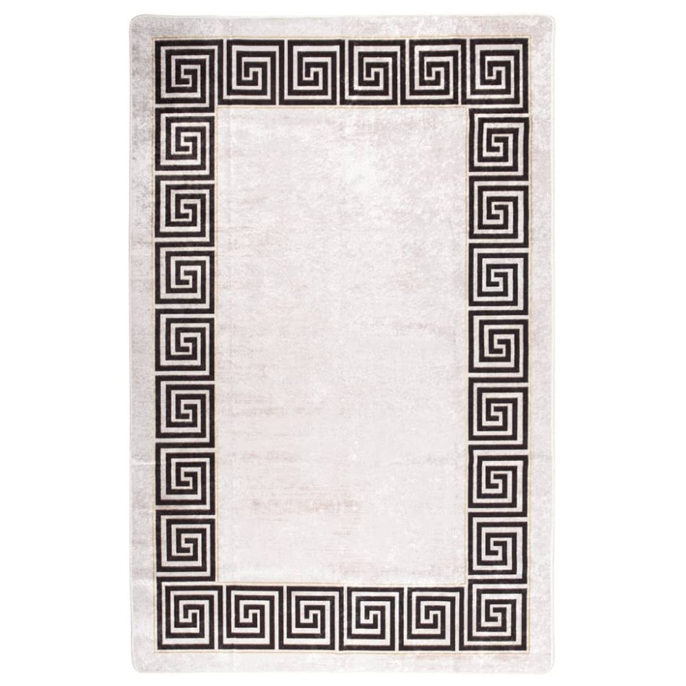 vidaXL Matta tvättbar 160x230 cm ljusbeige halkfri