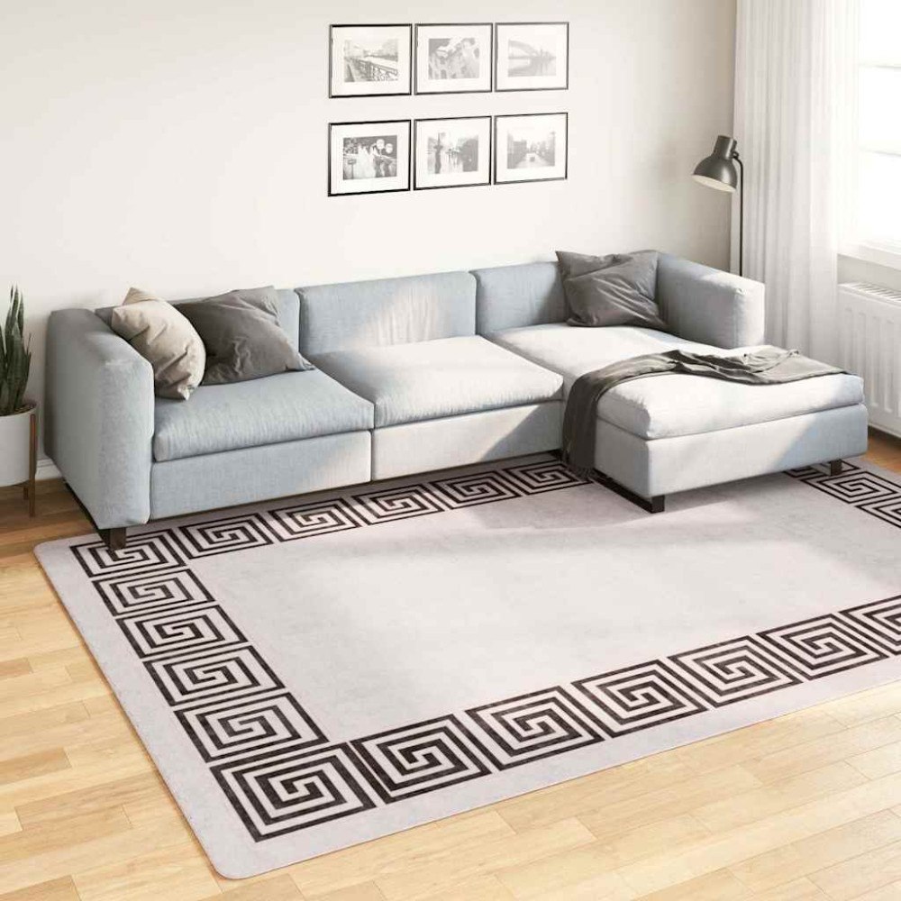 vidaXL Matta tvättbar 190x300 cm ljusbeige
