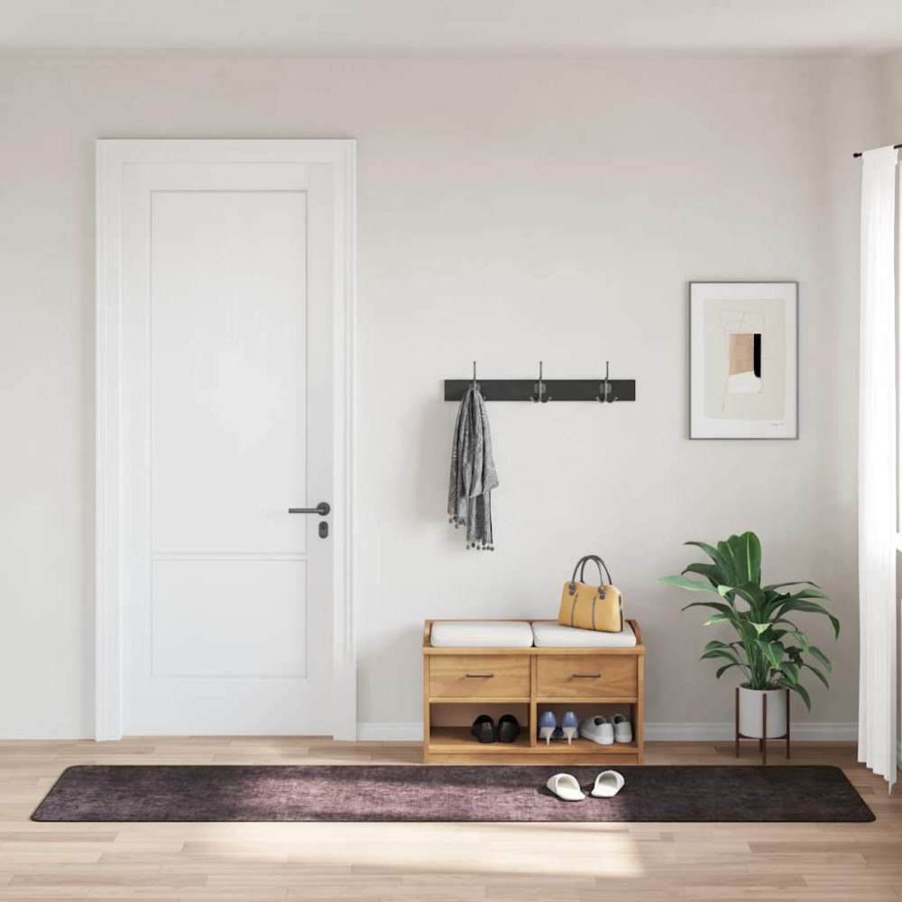 vidaXL Matta tvättbar 80x300 cm antracit