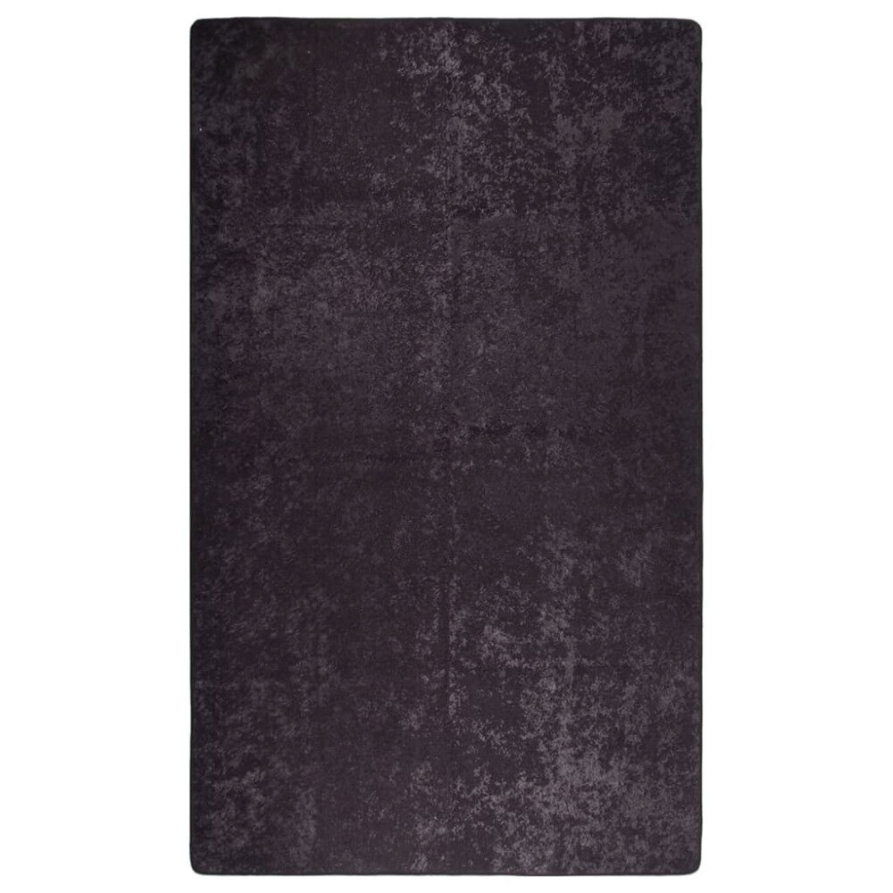 vidaXL Matta tvättbar 120x180 cm antracit halkfri