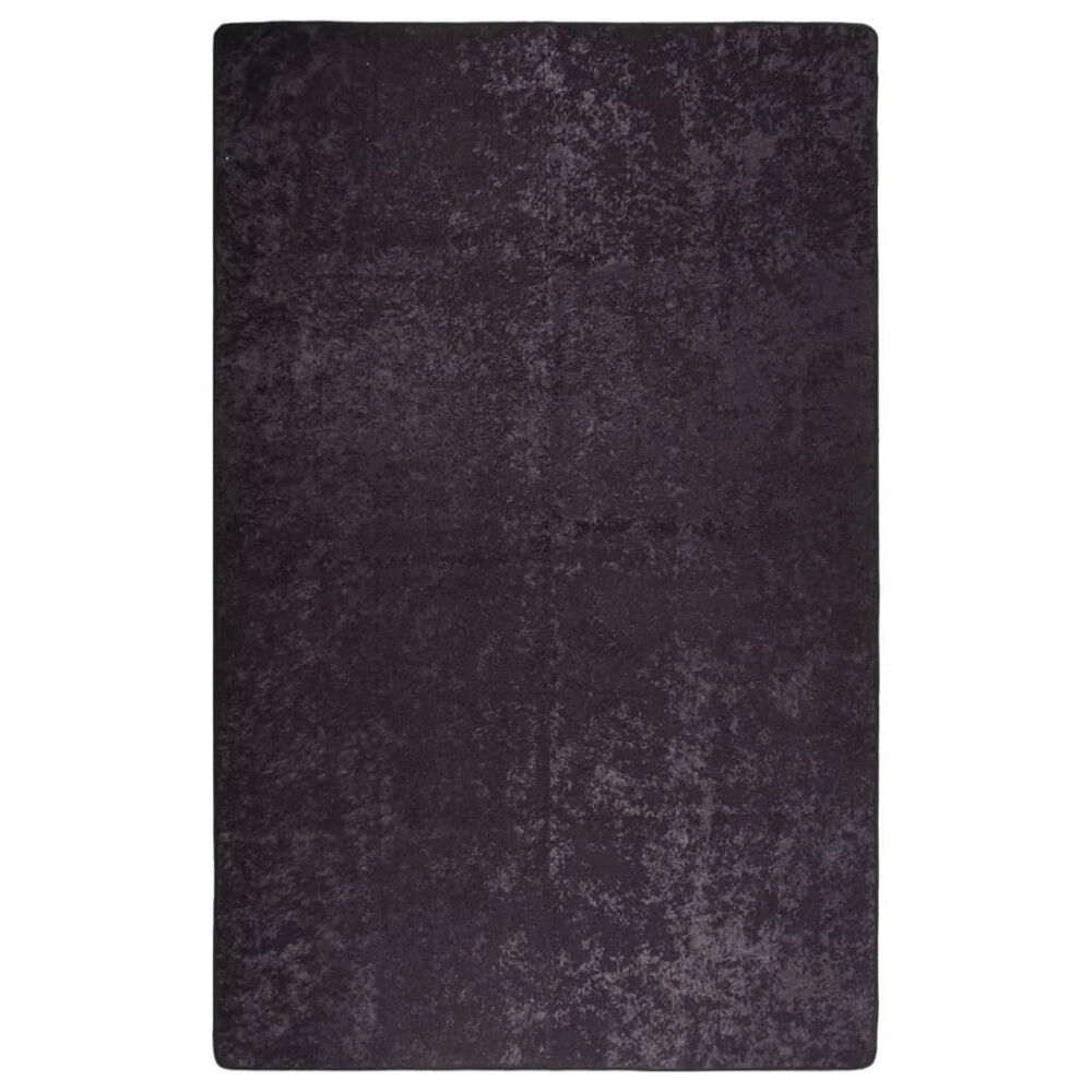 vidaXL Matta tvättbar 160x230 cm antracit halkfri