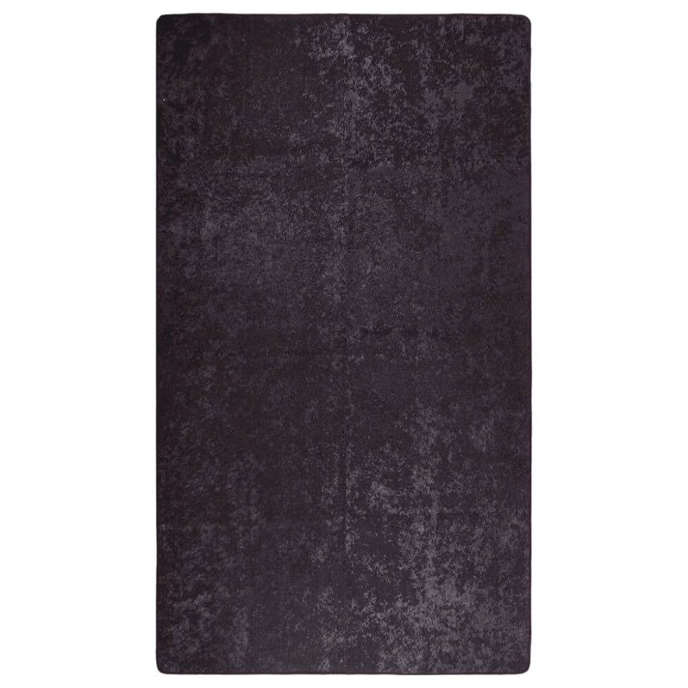 vidaXL Matta tvättbar 190x300 cm antracit halkfri