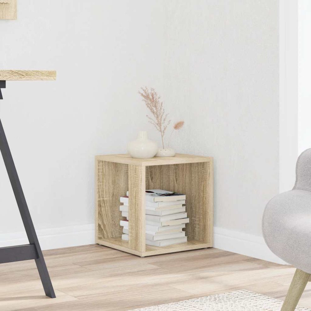 vidaXL Sidobord sonoma-ek 33x33x34,5 cm konstruerat trä