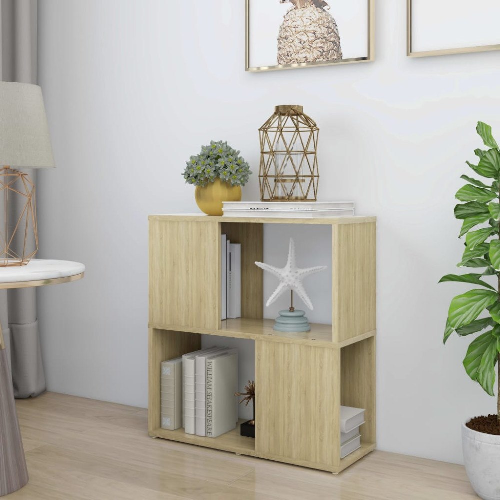vidaXL Bokhylla sonoma-ek 60x24x63 cm konstruerat trä