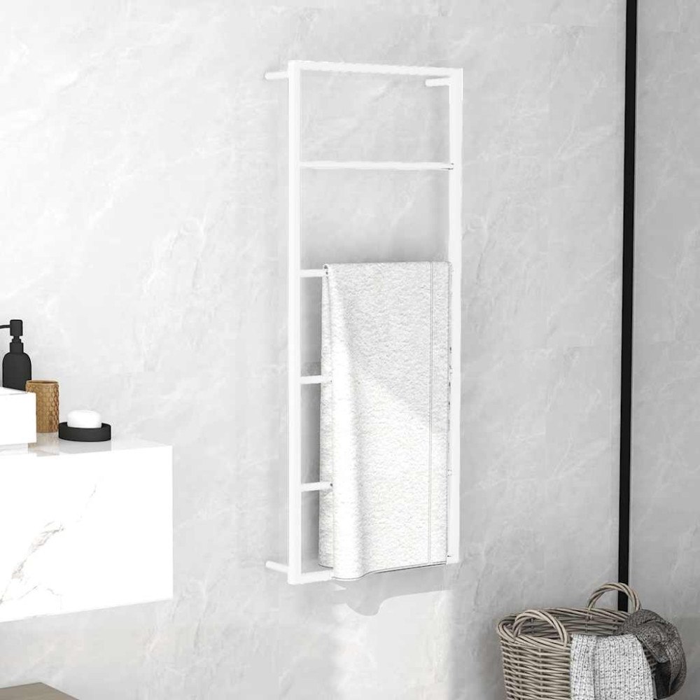 vidaXL Handdukshängare vit 45x10x115 cm stål