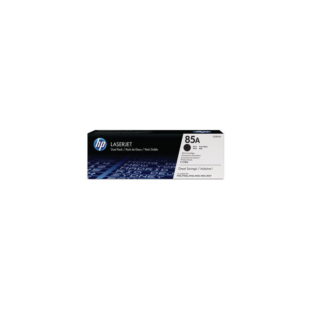 HP Toner HP CE285AD 85A 3,2K svart 2/fp