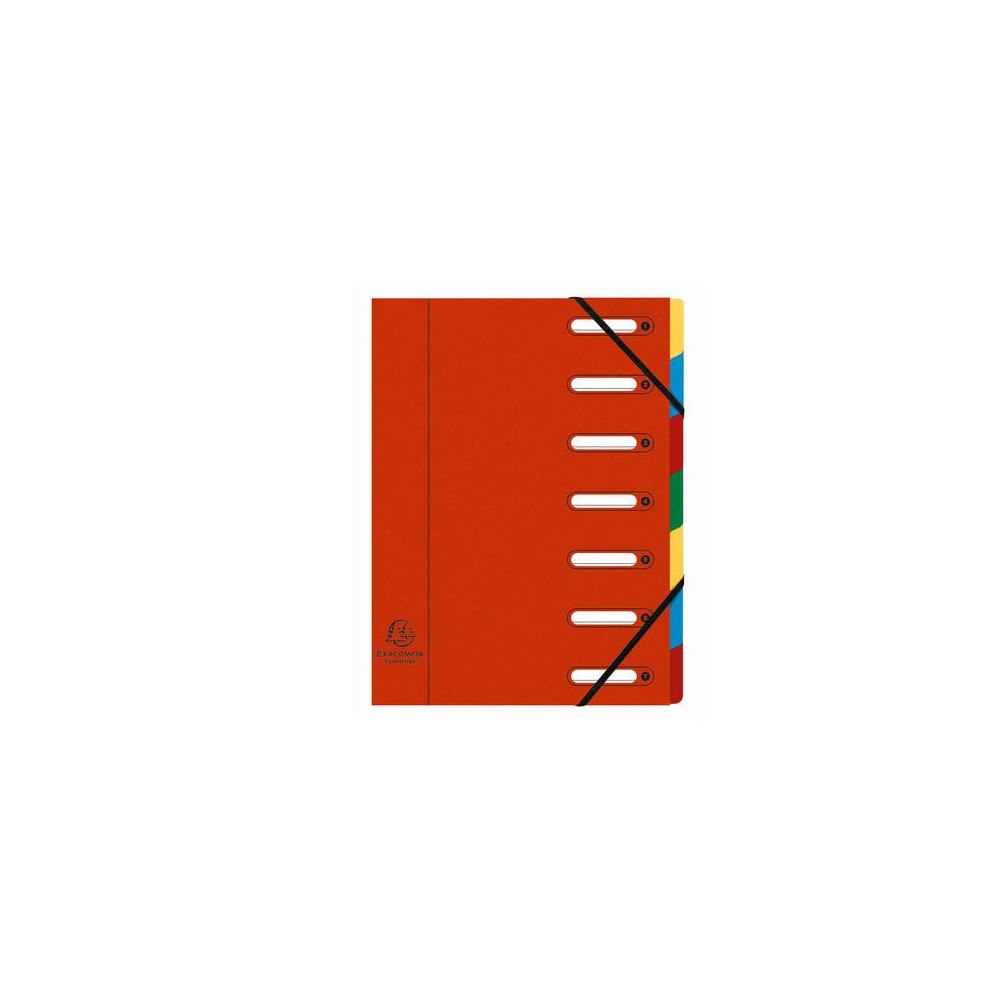 EXACOMPTA Sorteringsmapp EXACOMPTA 7-flik röd