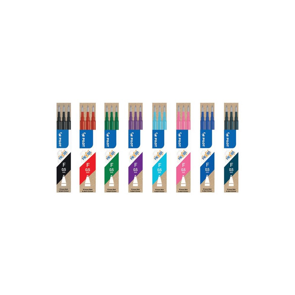 PILOT Refill PILOT Frixion 0,5mm svart 3/fp