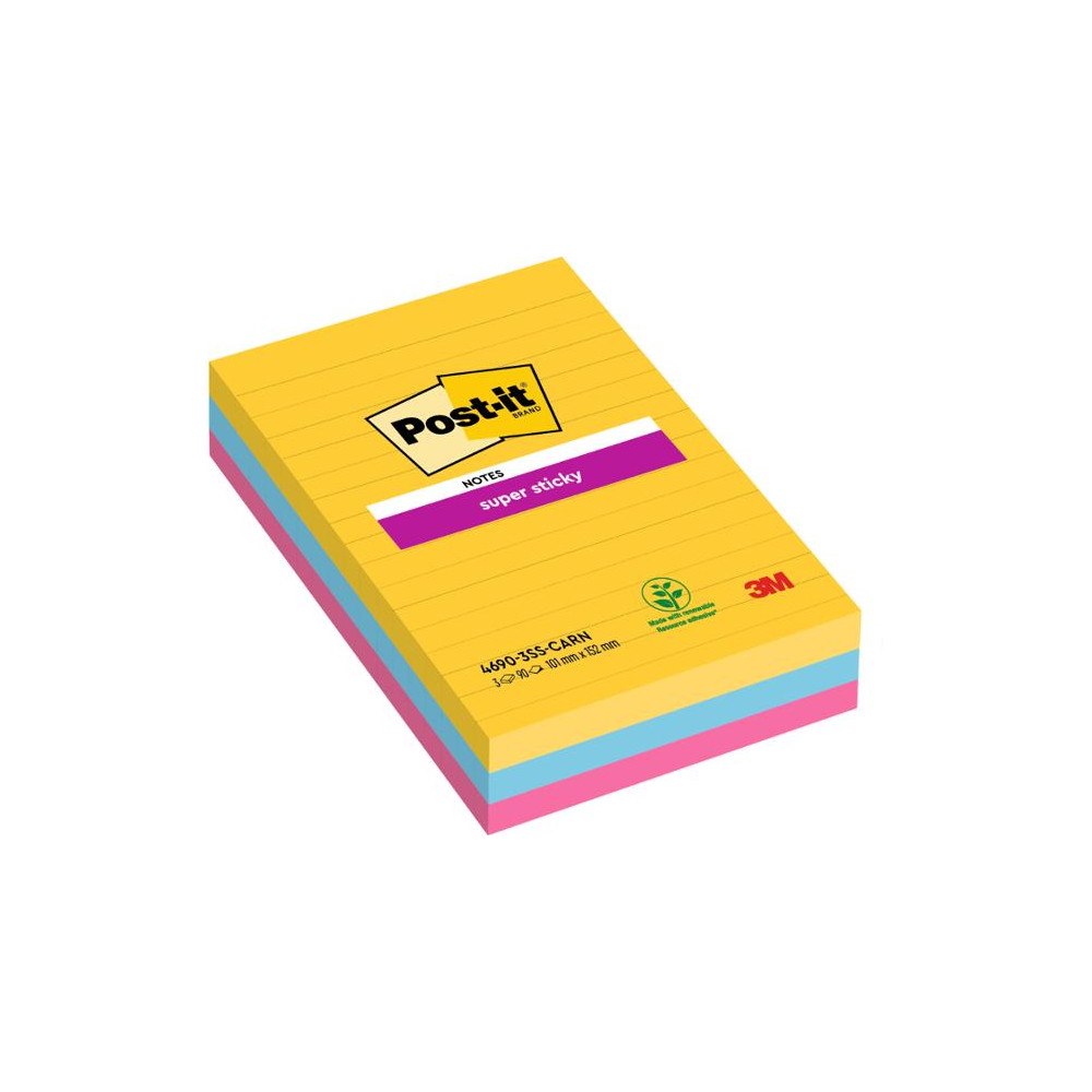 Post-it Notes POST-IT SS 101x152mm Carnival 3/fp