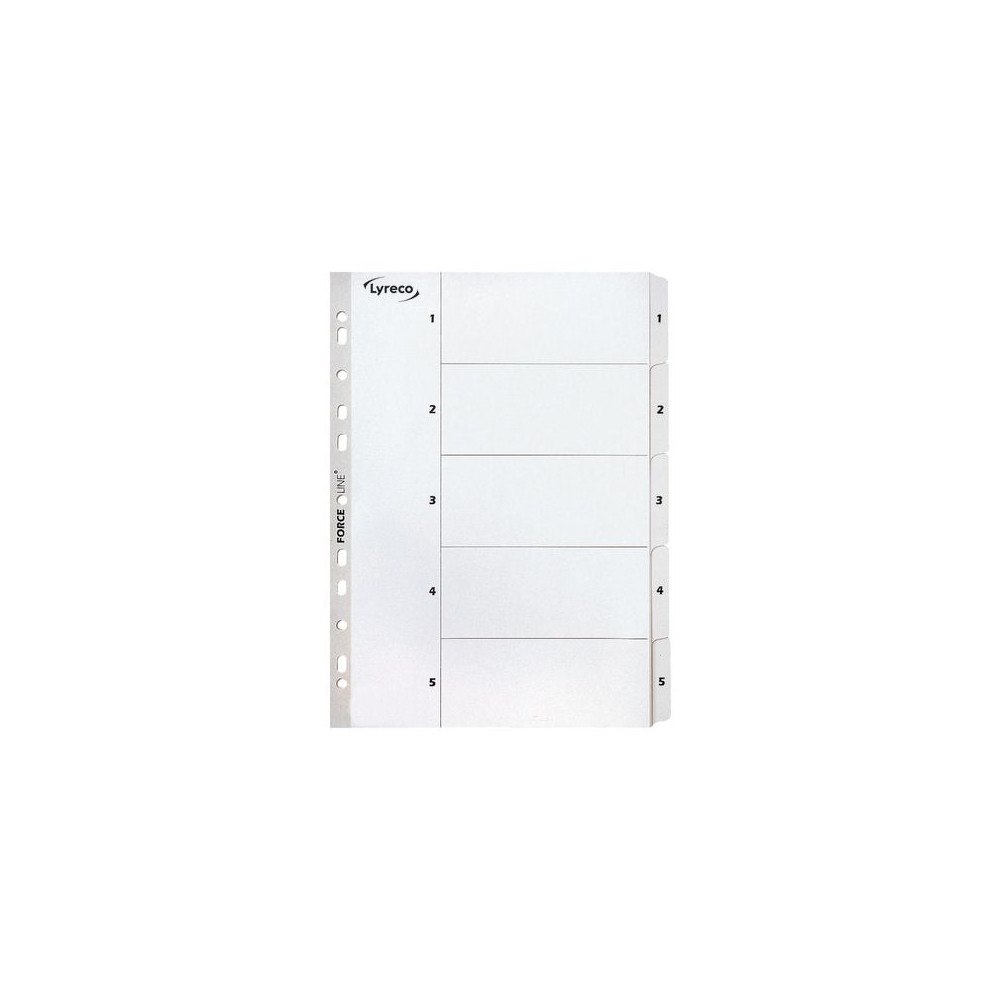 Lyreco Kartongregister LYRECO A4 1-5 vit