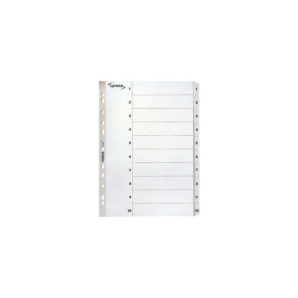 Lyreco Kartongregister LYRECO A4 1-10 vit