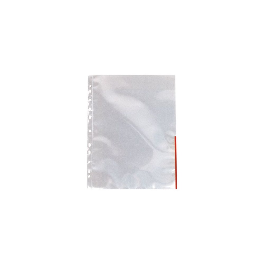 ESSELTE Plastficka signal A4 0,11mm röd 100/fp