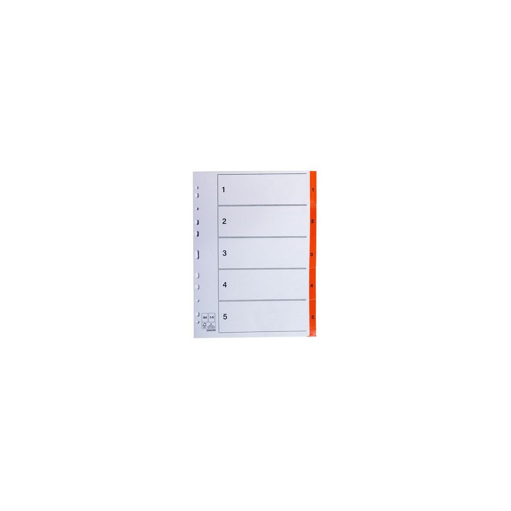 No Brand Register plastflik 1-5 orange 20/fp