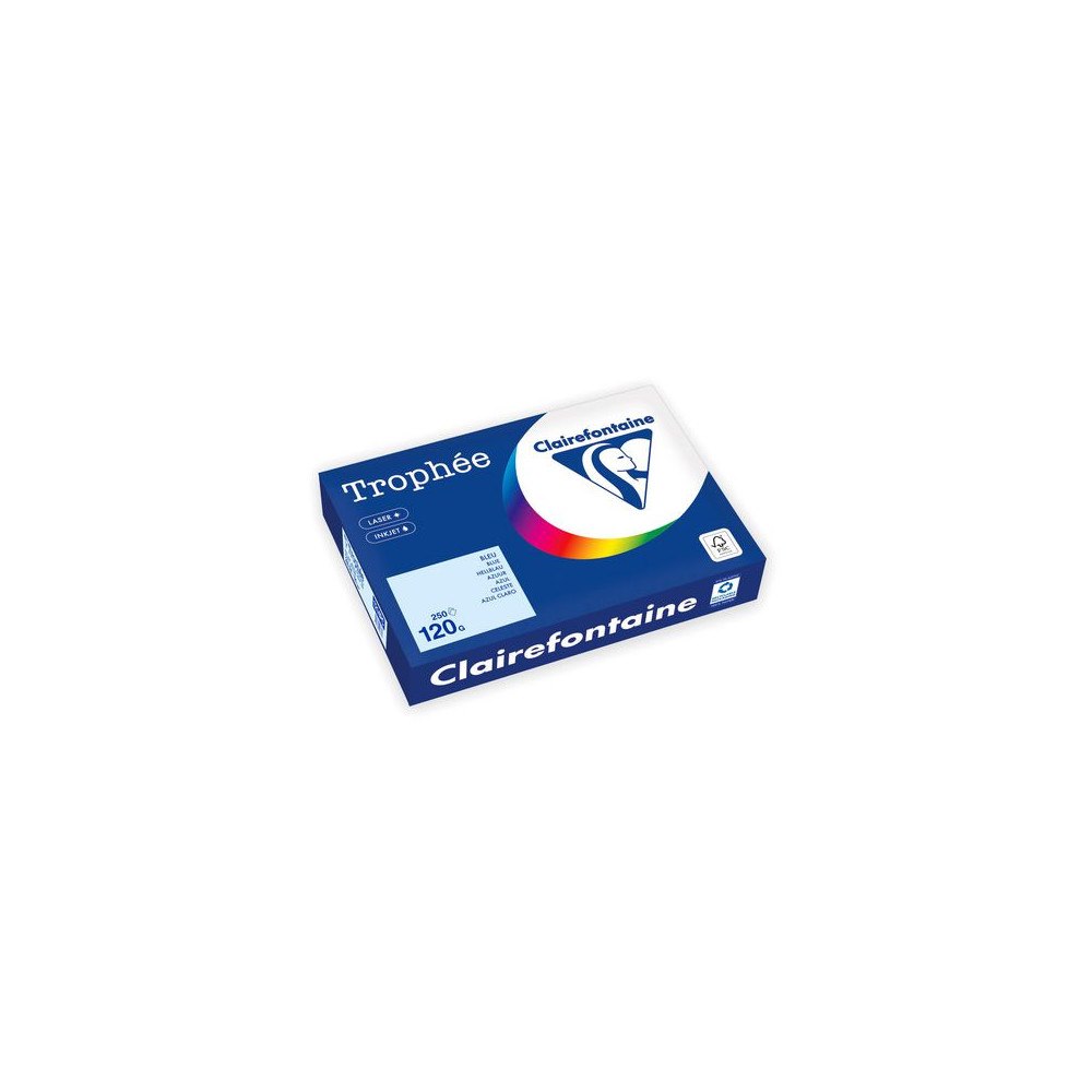 Clairefontaine Kop.ppr TROPHEÉ A4 120g oh blå 250/fp