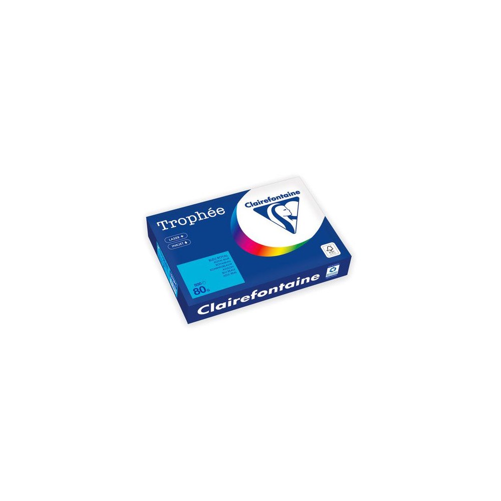 Clairefontaine Kop.ppr TROPHEÉ A4 80g oh aquablå 500/fp