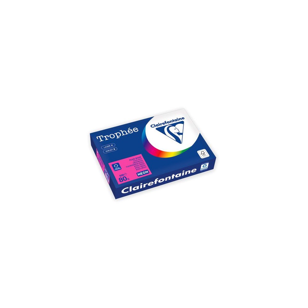 Clairefontaine Kop.ppr TROPHEÉ A4 80g oh neonros 500/fp