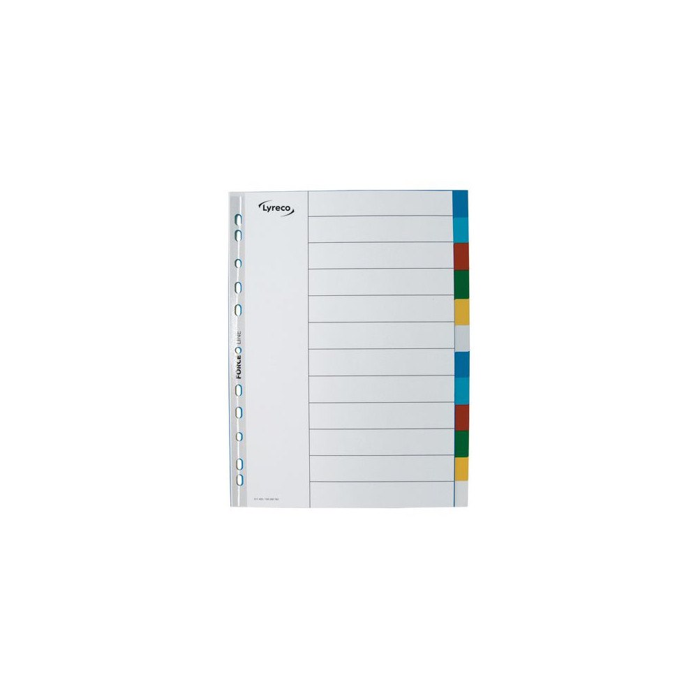 Lyreco Plastregister LYRECO A4 PP 12-flik färg