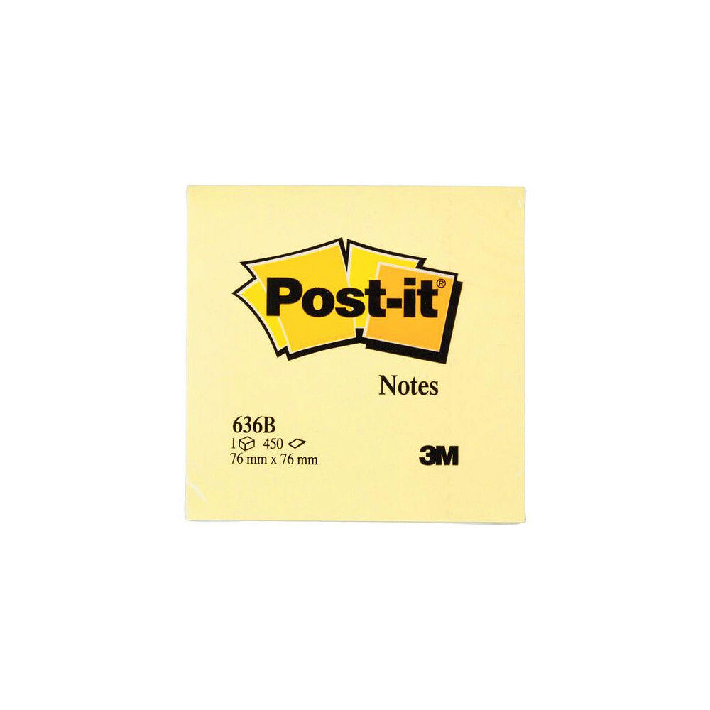 Post-it Notes POST-IT kub 2028 76x76 mm gul