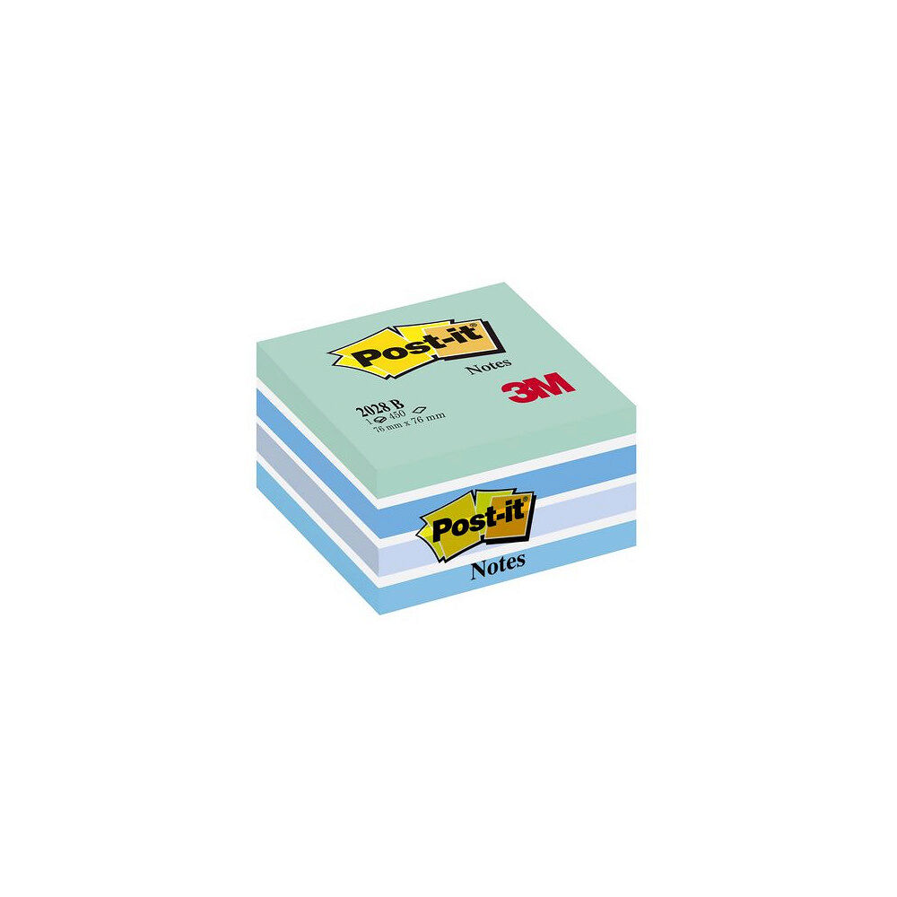 Post-it Notes POST-IT kub 76x76mm blå/vit