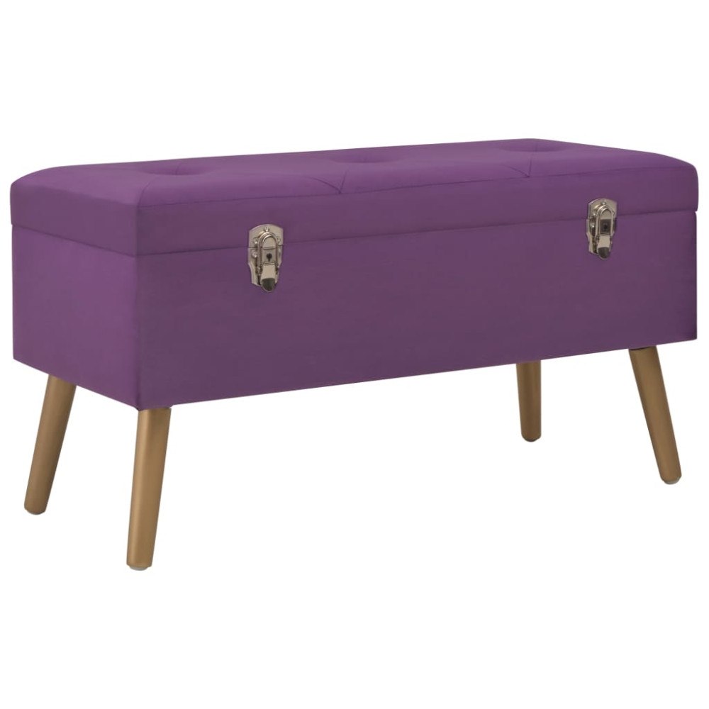 vidaXL Bänk med förvaringsutrymme 80 cm lila sammet