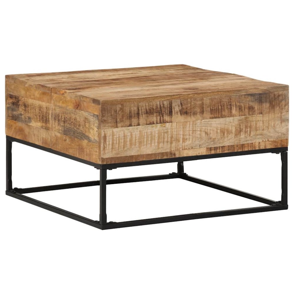 vidaXL Soffbord 68x68x41 cm grovt mangoträ
